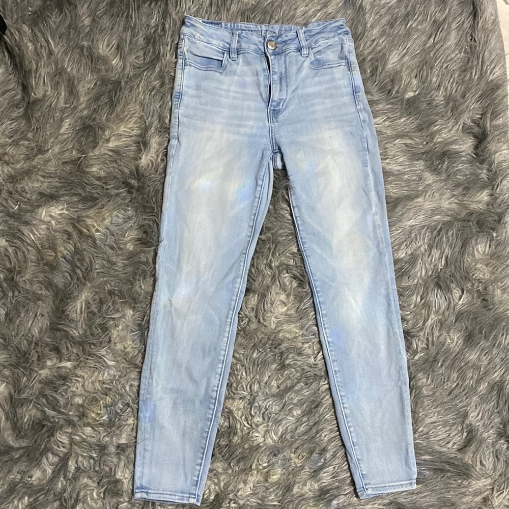 american eagle jeggings (light blue)